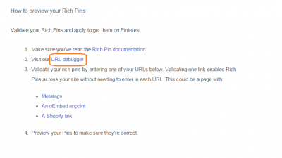 PeasOnToast.co.uk | setting up Pinterest URL debugger for rich pins