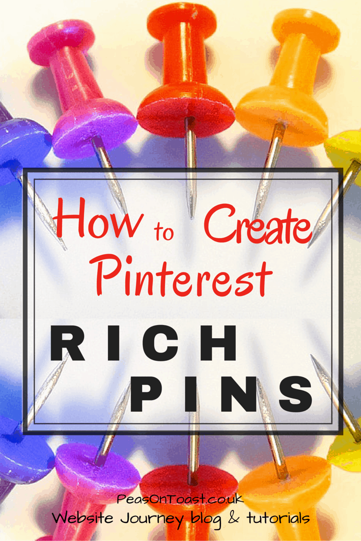 Tutorial (Website Diary #3) – how to use Rich Pins to make Pinterest images useful and appealing to your followers. Learn how to set up Rich Pins with a free Pinterest business account and validate your website.