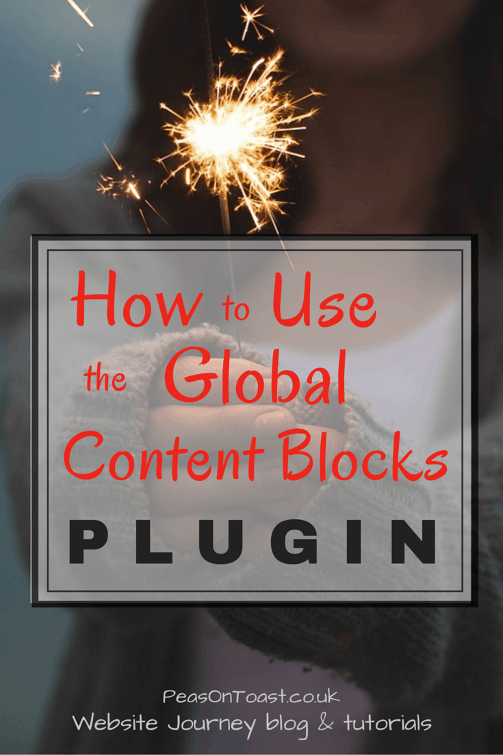 Tutorial (Website Diary #5) – find out how to create, insert and edit a Global Content Block and how to format it into columns. This plugin makes your blog drafting life a whole lot easier!