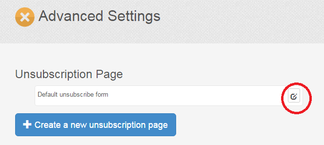 edit the unsubscribe page with SendinBlue for email marketing
