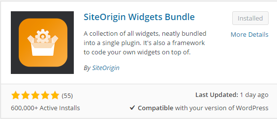 SiteOrigin widgets bundle for Page Builder