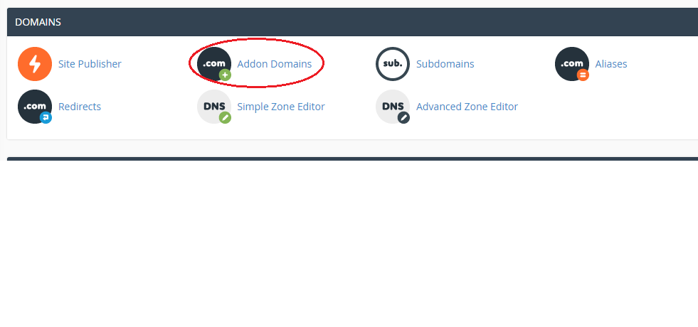 select AddOn domains in FastComet to register domain with NameCheap